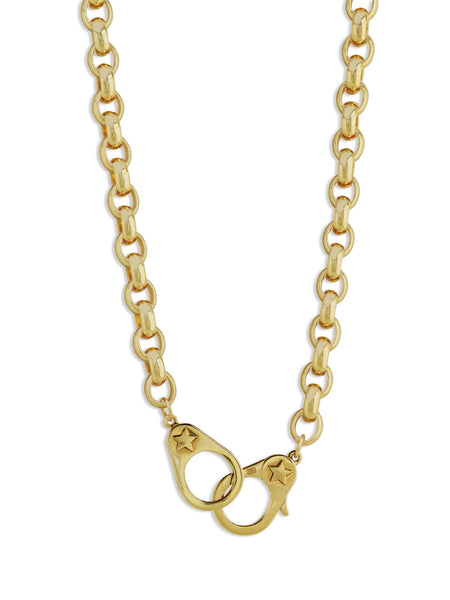 Strength & Pave Diamond Initial : Heart Beat Fine Belcher Chain Neckla –  FoundRae